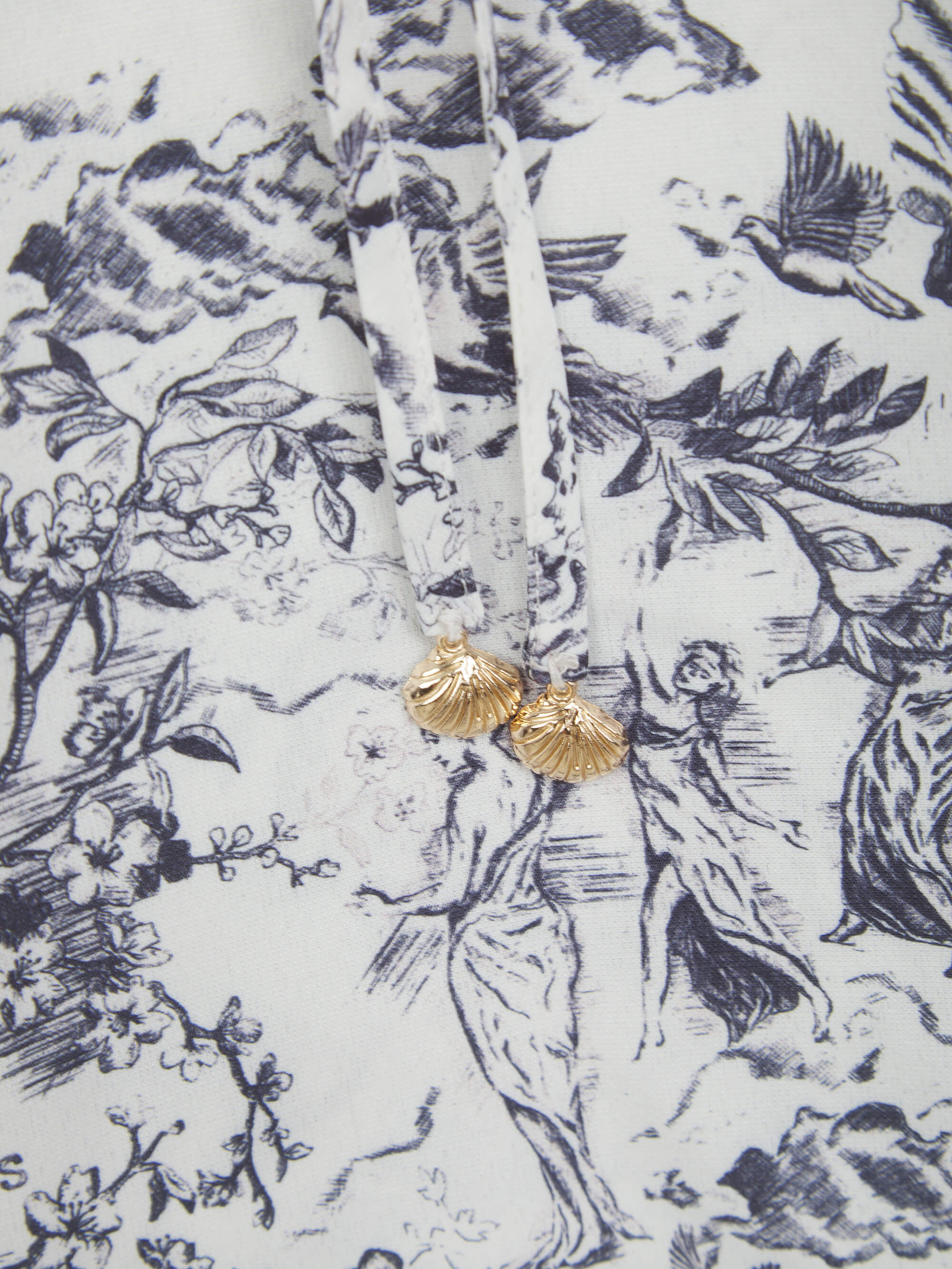 ‘ATHENA’ TOILE PRINTED KAFTAN WHITE MULTI - Image 8