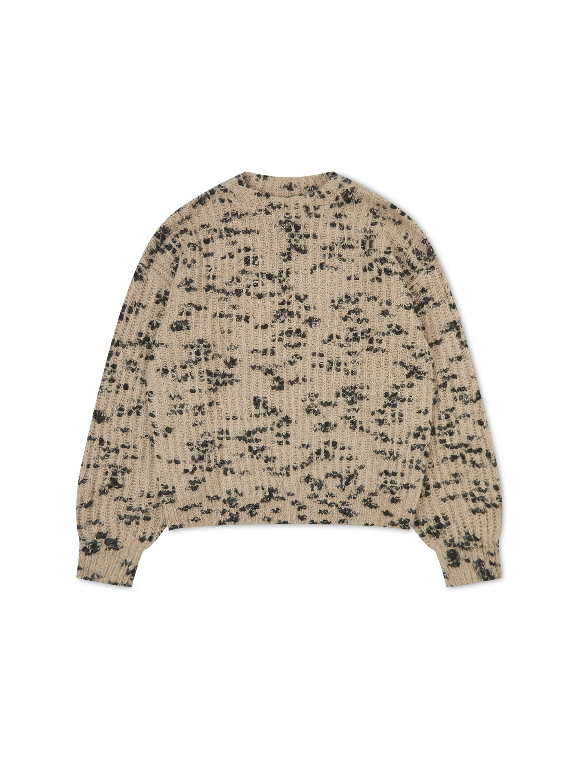 'BISOUS’ BALLOON SLEEVE WOOL BLEND JUMPER CAMEL - Image 5