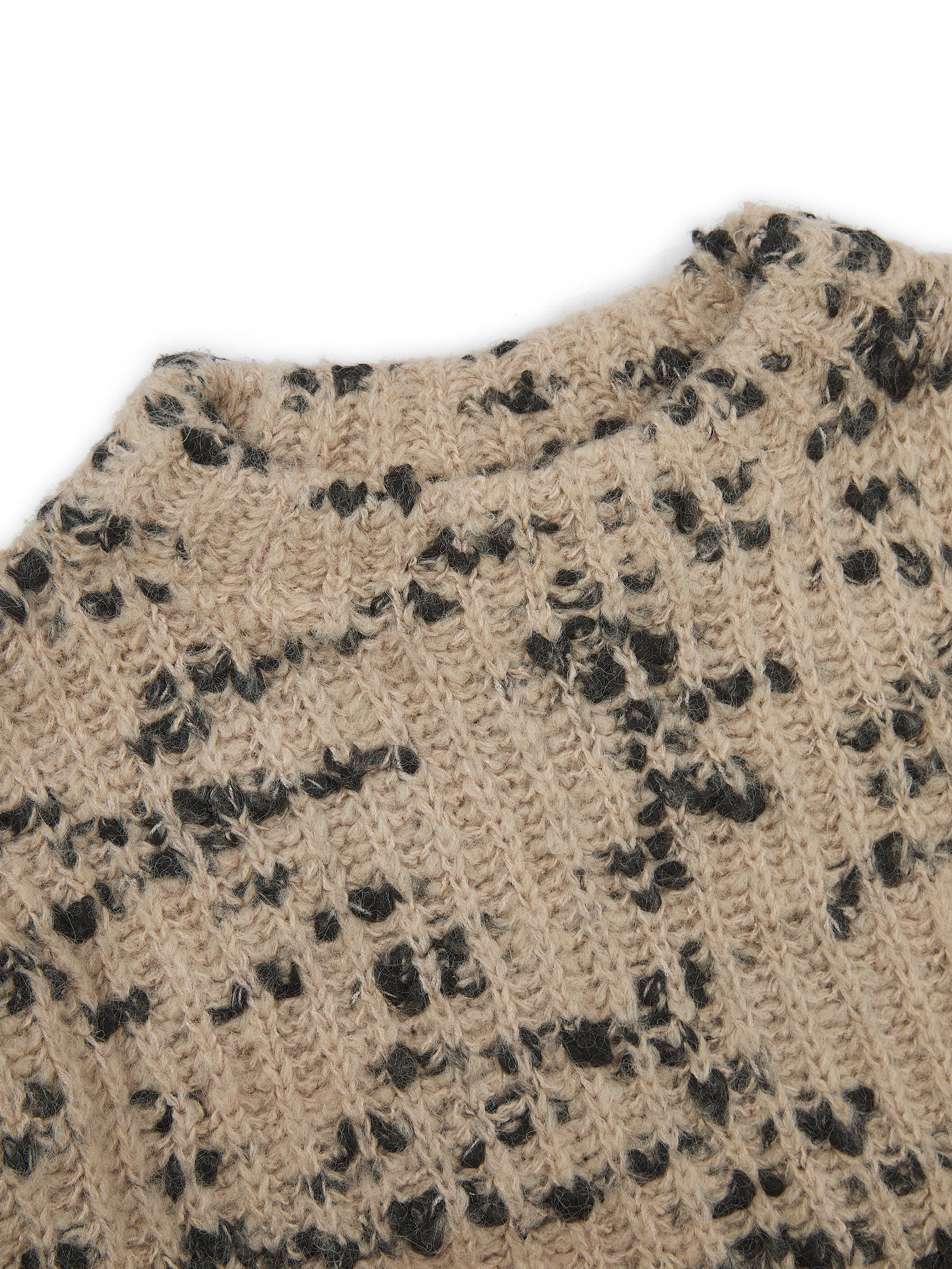 'BISOUS’ BALLOON SLEEVE WOOL BLEND JUMPER CAMEL - Image 7