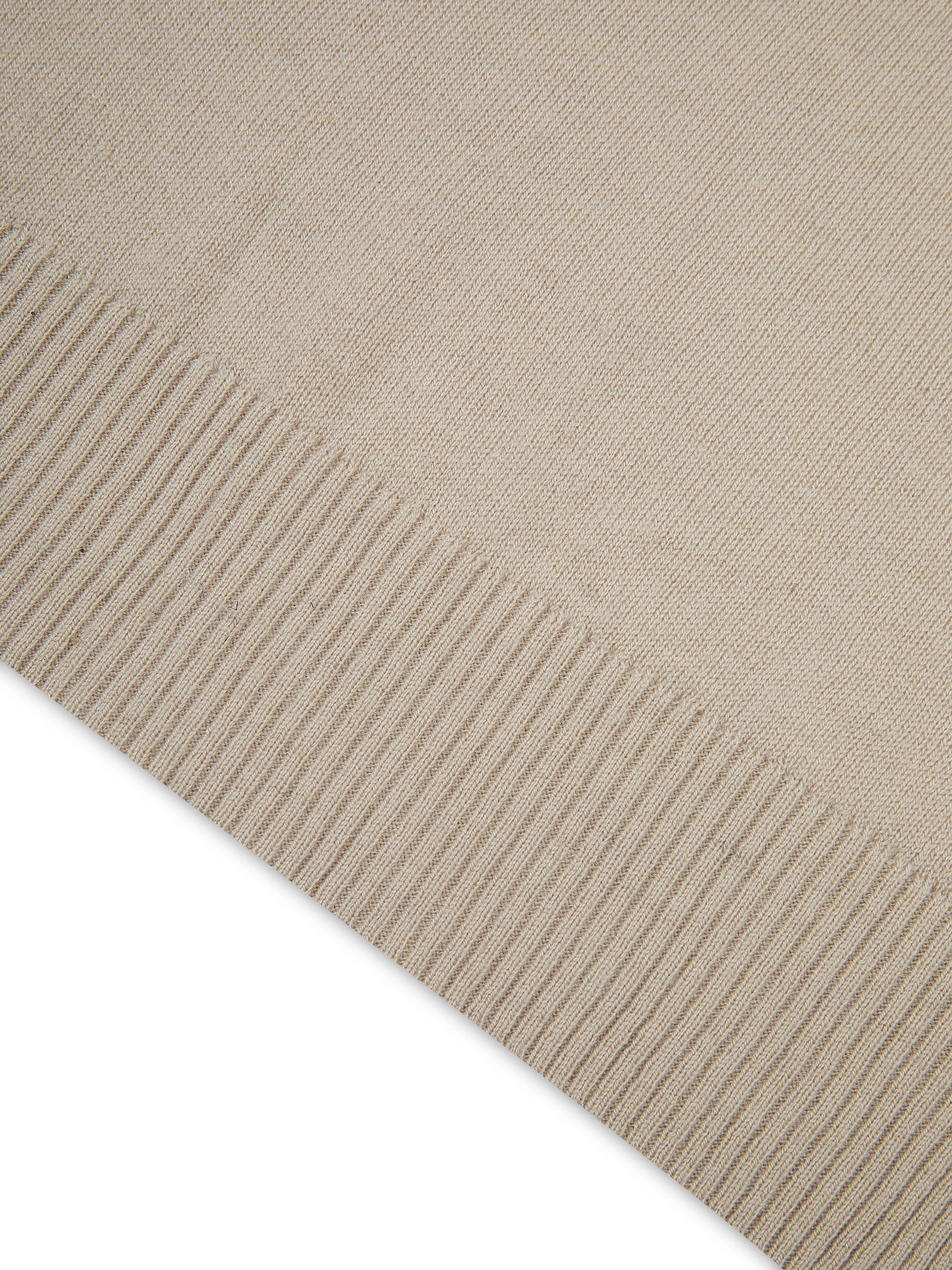 'LOULOU' CASHMERE BLEND SPLIT HEM KNITTED JUMPER OAT BEIGE - Image 6