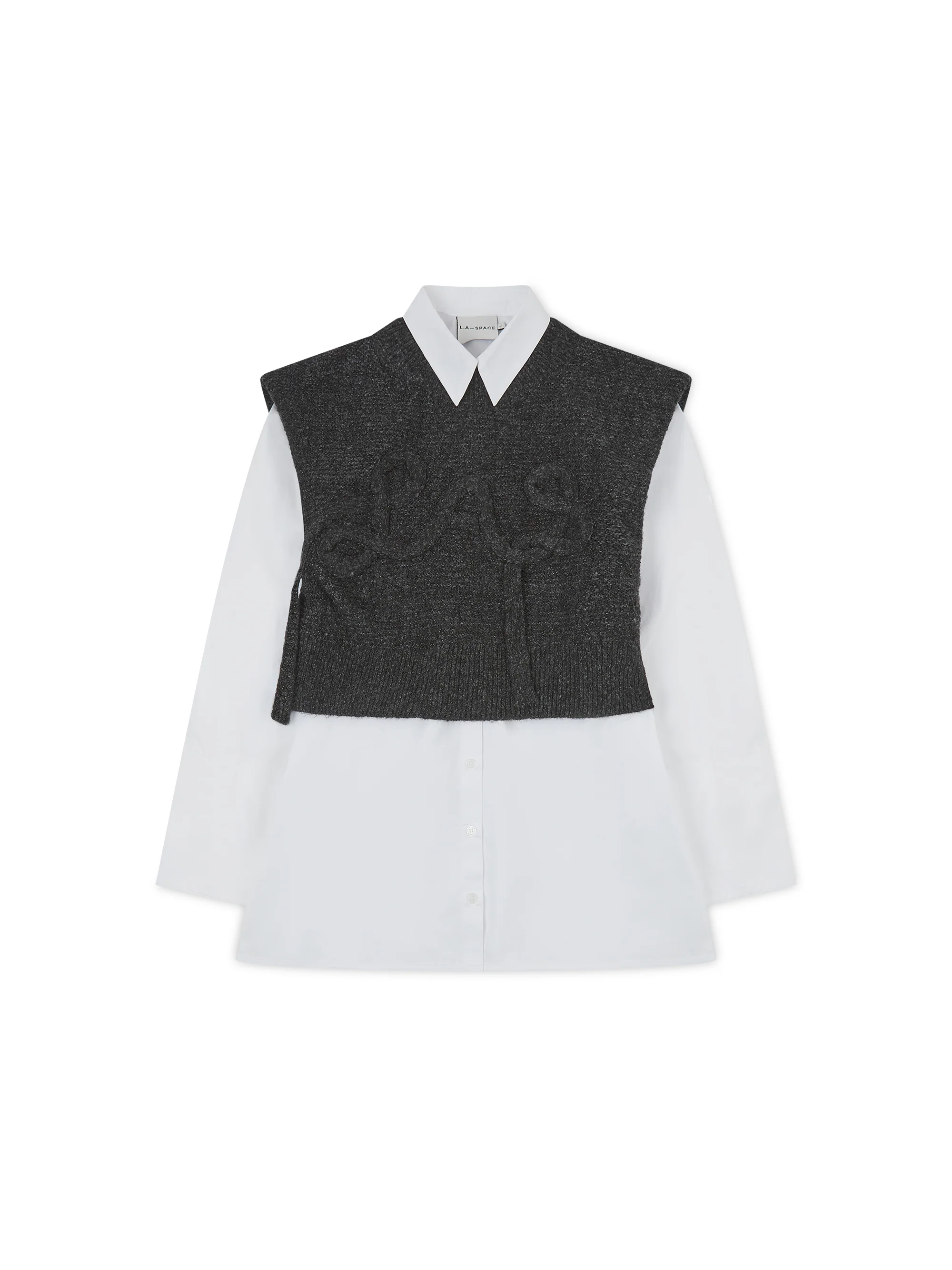 'BASTILLE' COTTON POPLIN A LINE SHIRT WHITE - Image 8