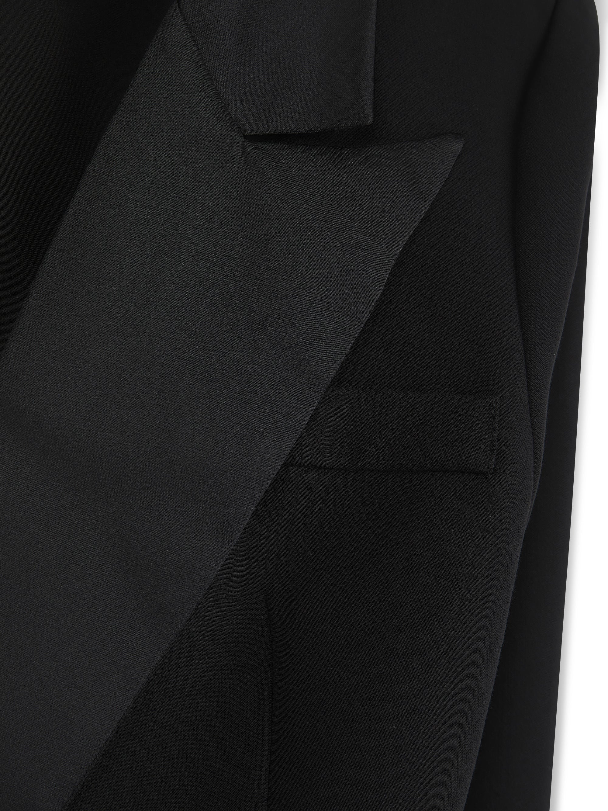 'HARLOW' CROPPED TUXEDO BLAZER BLACK - Image 6