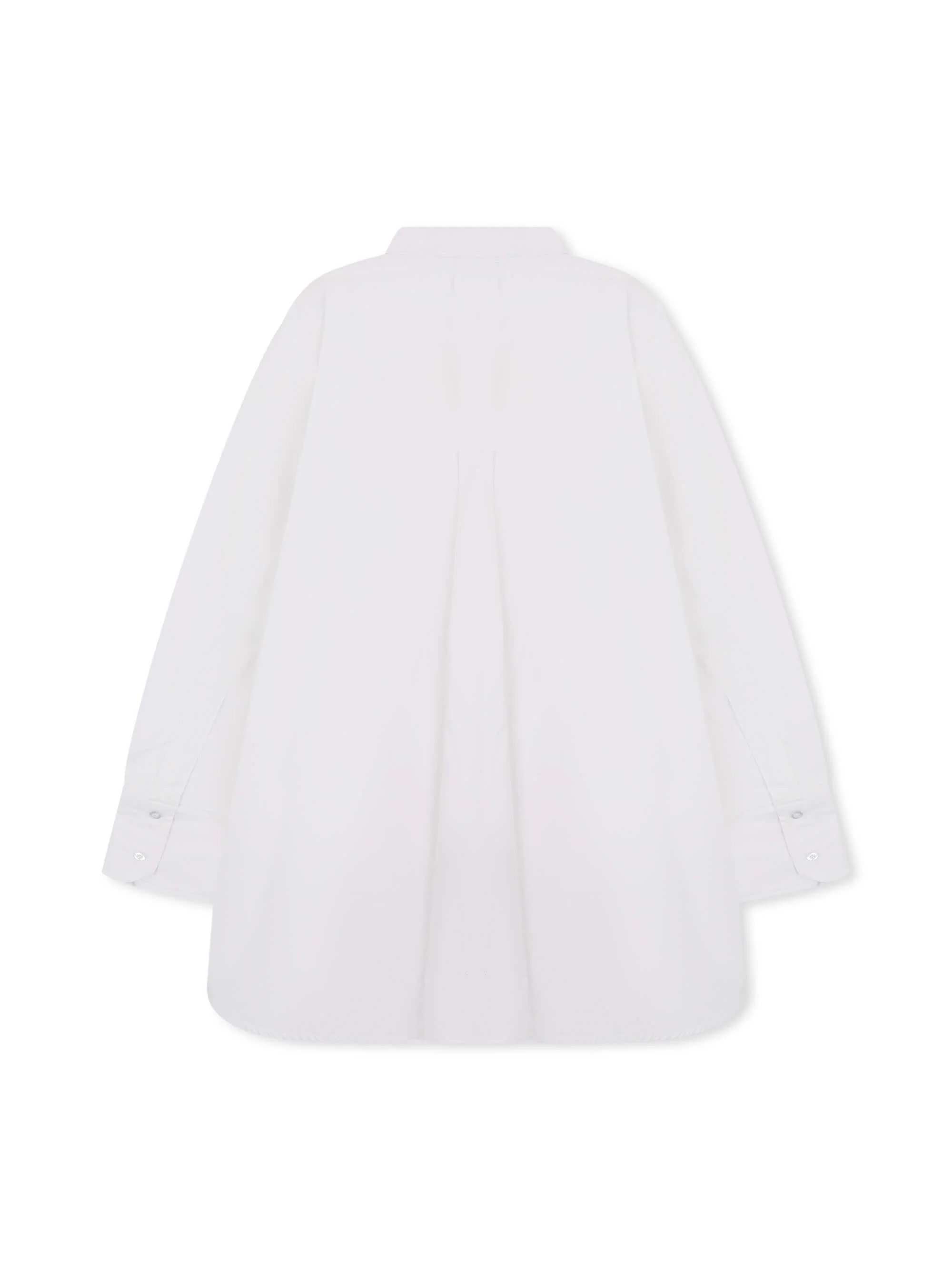 ‘EASY DOES IT’ COTTON BOX PLEAT SHIRT WHITE - Image 5