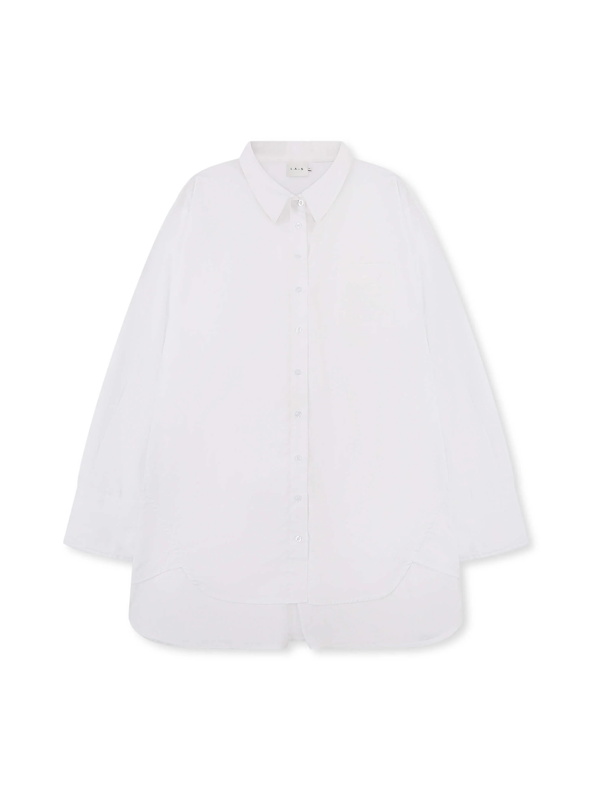 ‘EASY DOES IT’ COTTON BOX PLEAT SHIRT WHITE - Image 6