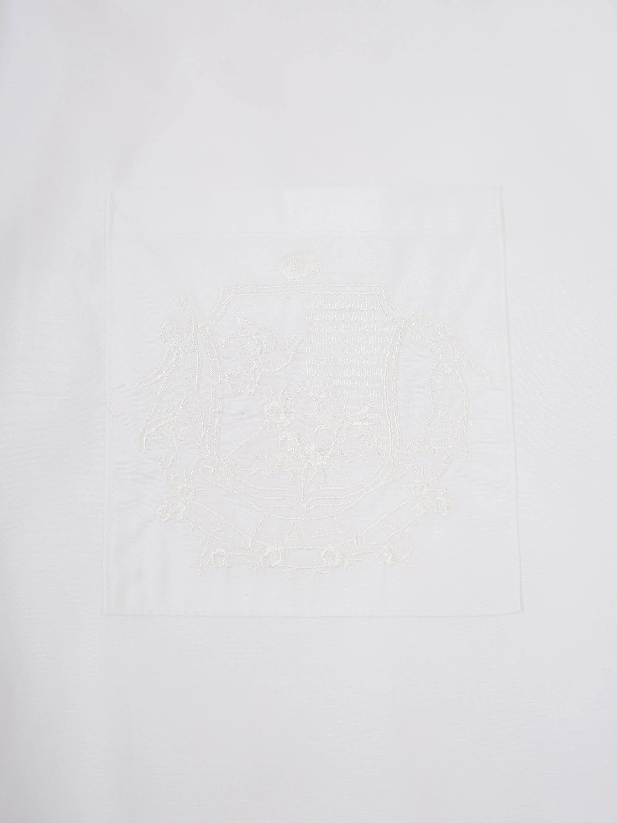 ‘EASY DOES IT’ COTTON BOX PLEAT SHIRT WHITE - Image 8