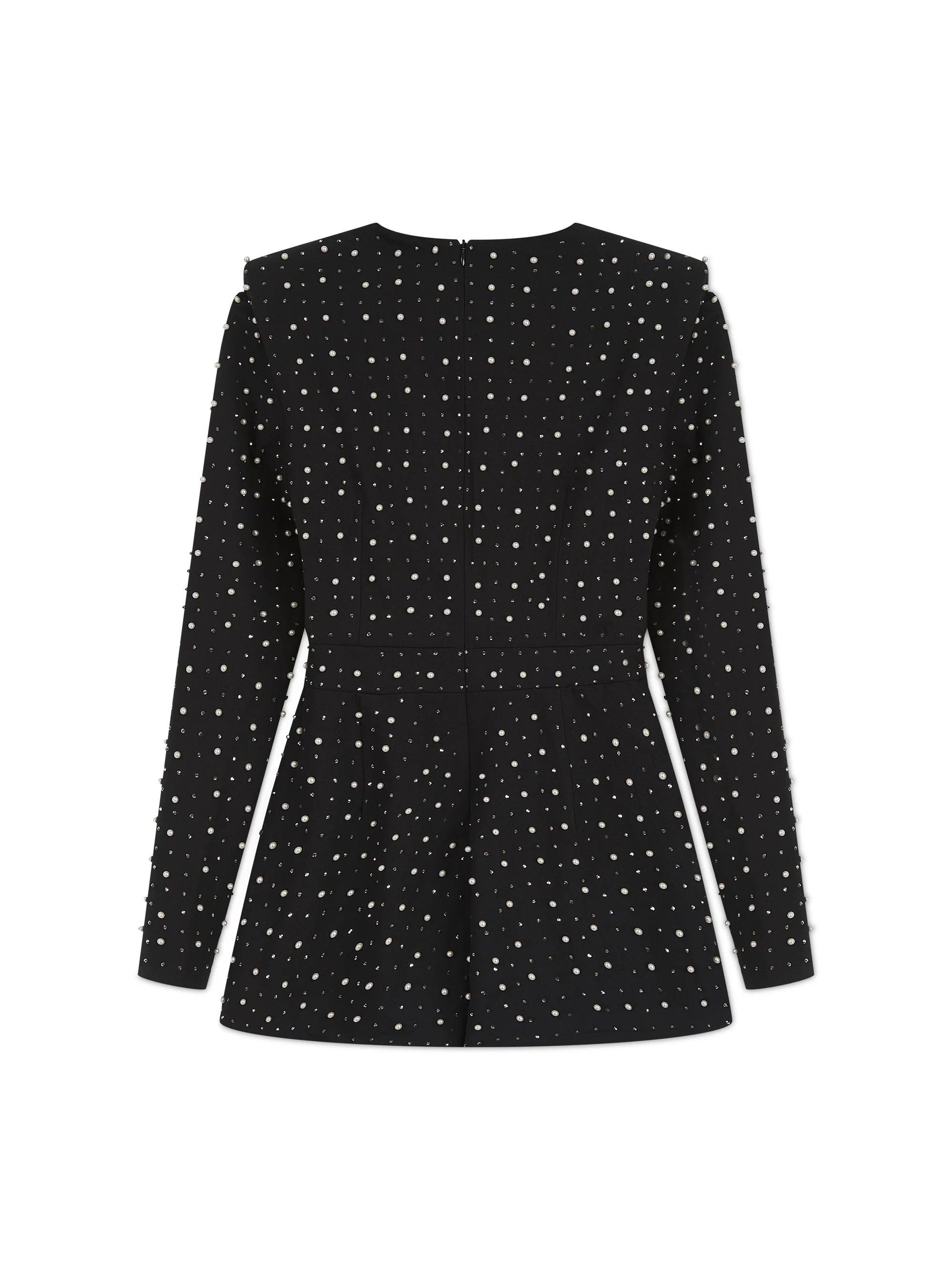 'IRIS' EMBELLISHED TAILORED PLAYSUIT BLACK - Image 5