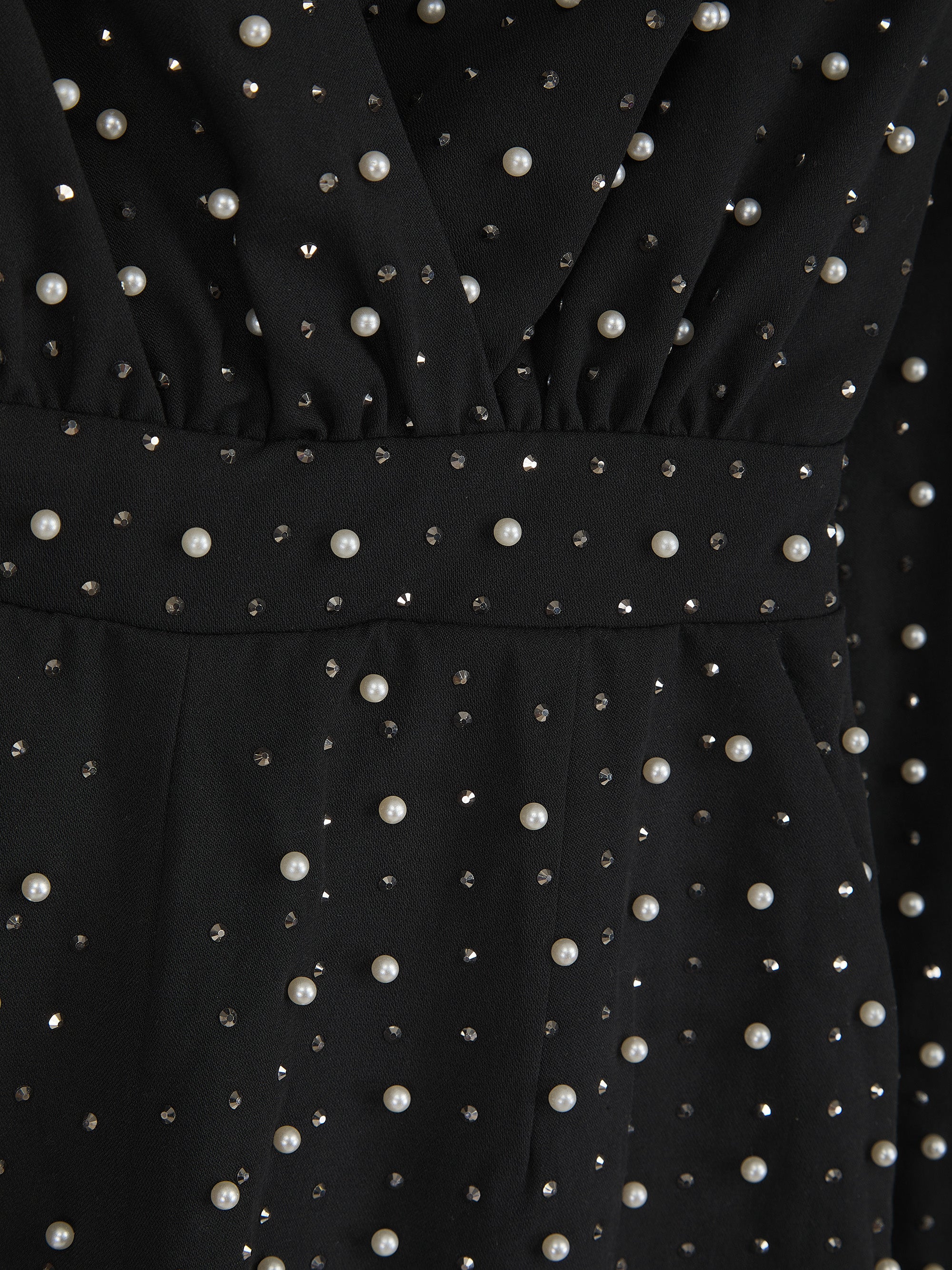 'IRIS' EMBELLISHED TAILORED PLAYSUIT BLACK - Image 6