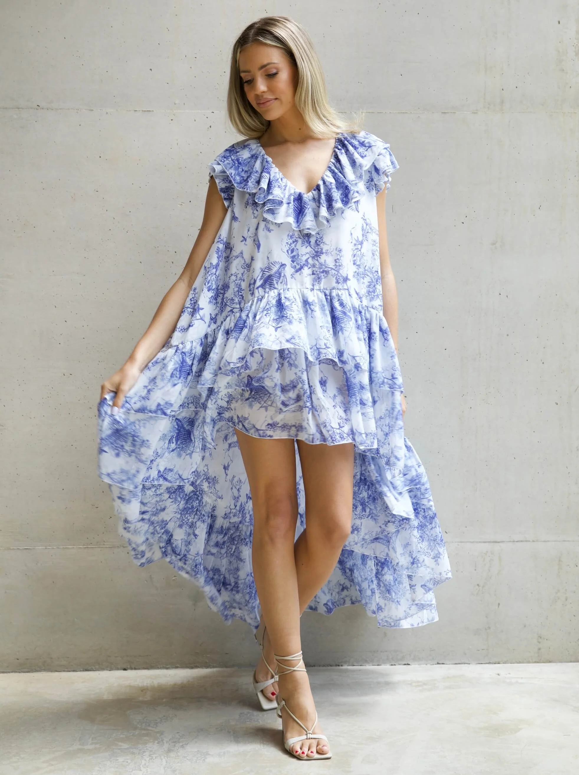 'APHRODITE' HIGH LOW HEM VOLUME DRESS TOILE - Image 5