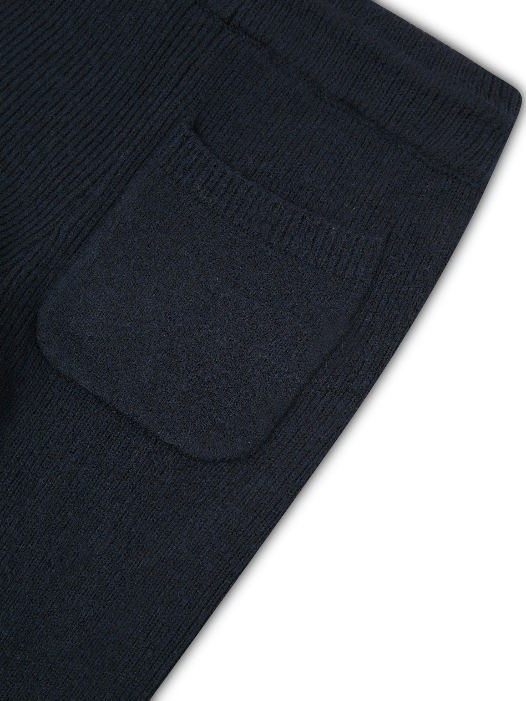 'DELPHINE' CUFF DETAIL KNITTED JOGGERS NAVY - Image 4