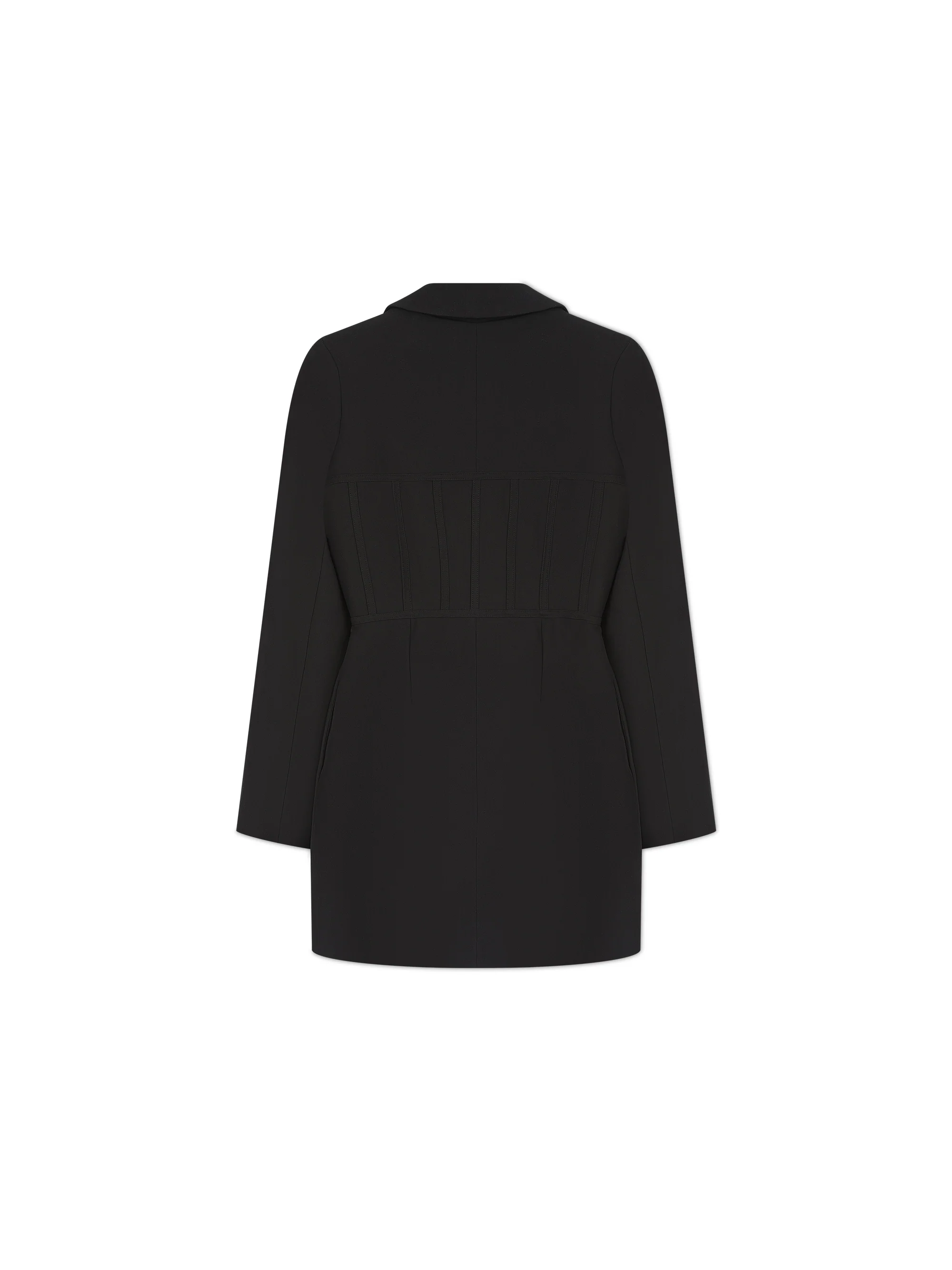 'BELLA' HOURGLASS CORSET BLAZER DRESS BLACK - Image 3