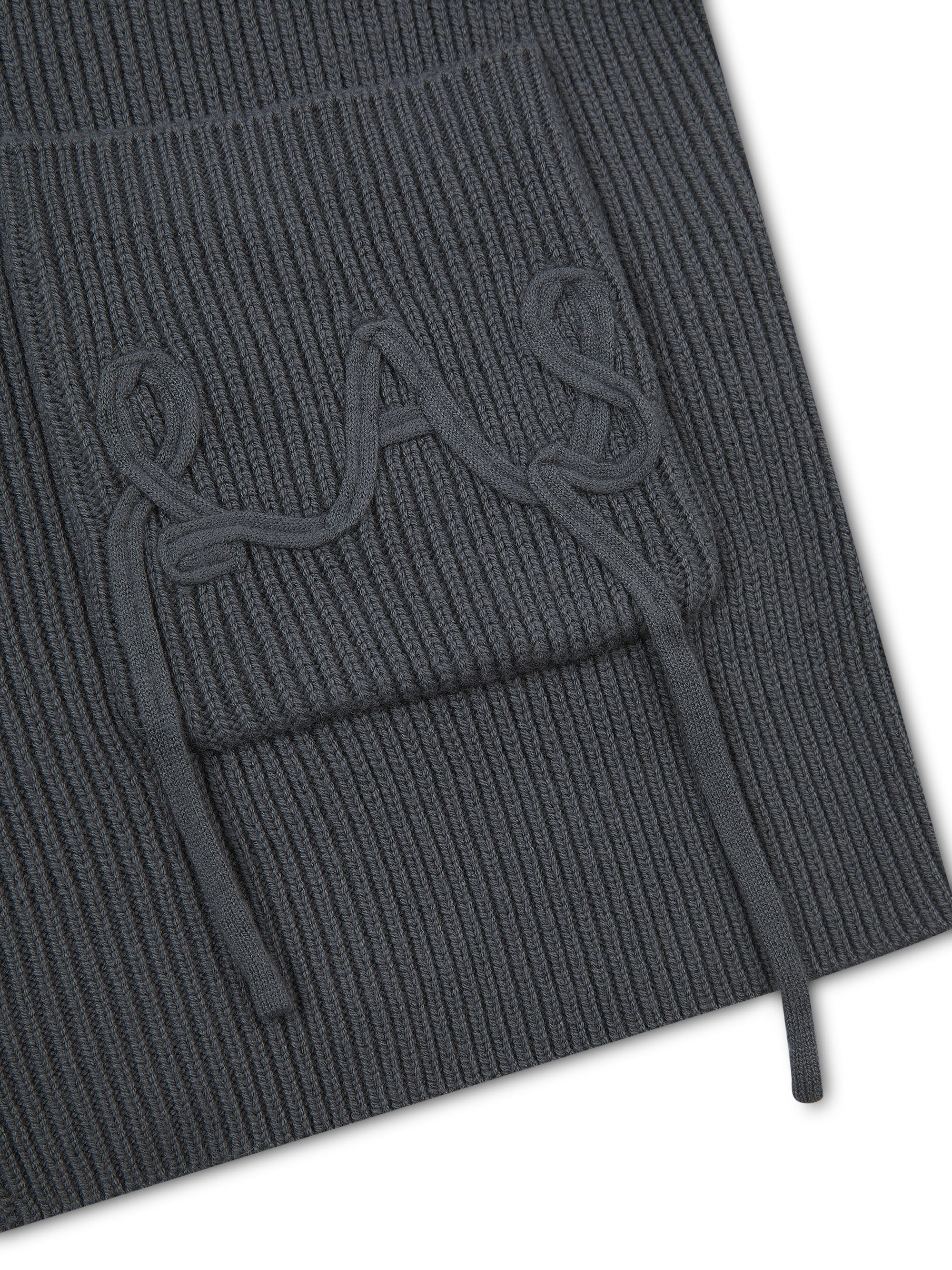 'NEW ENGLAND' KNITTED APPLIQUÉ DETAIL CARDIGAN SLATE GREY - Image 7