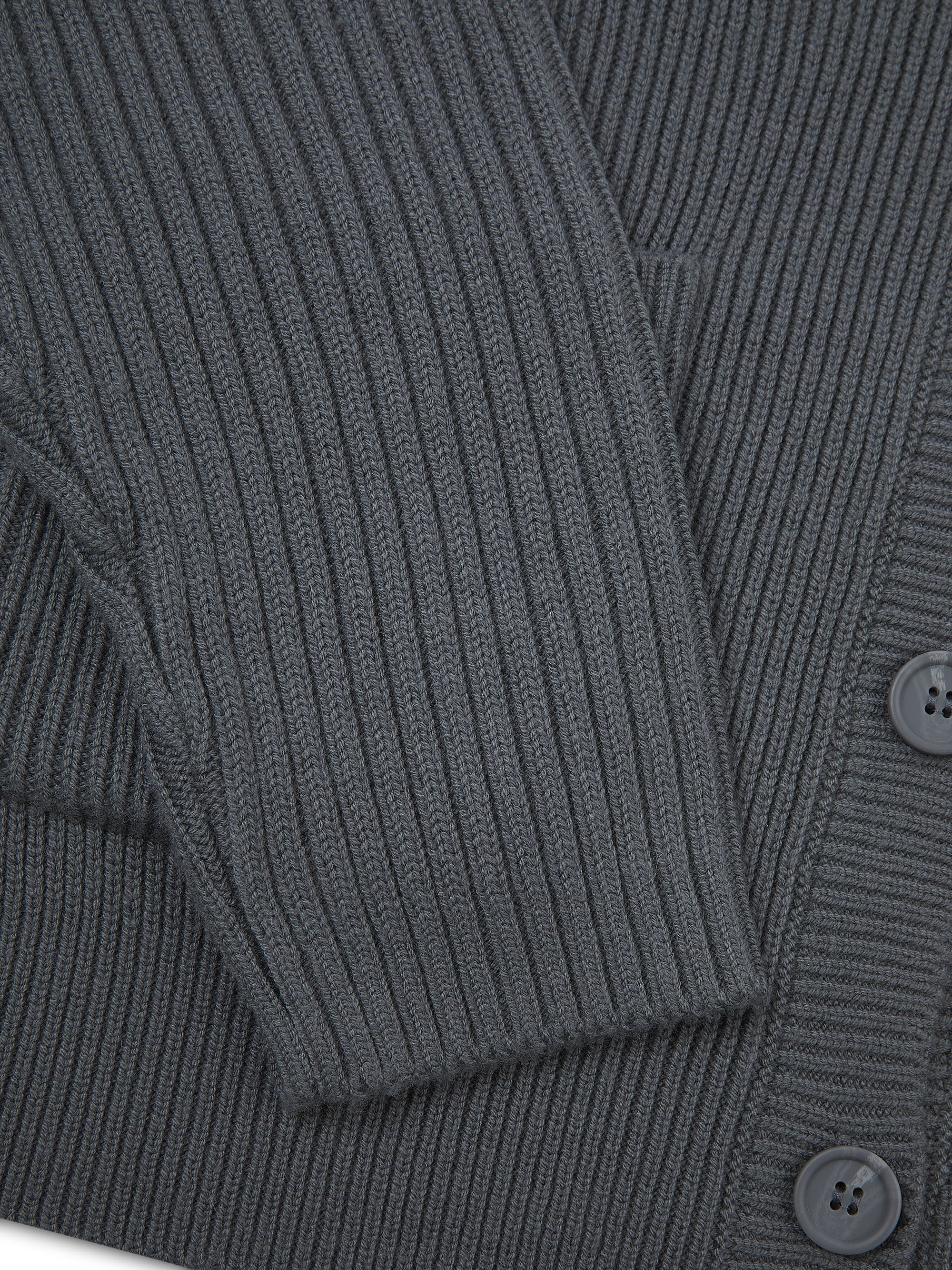 'NEW ENGLAND' KNITTED APPLIQUÉ DETAIL CARDIGAN SLATE GREY - Image 8