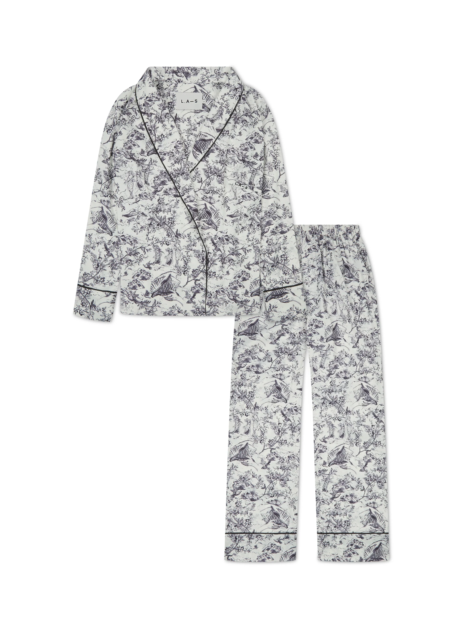L.A-S SIGNATURE 5 PIECE NIGHTWEAR GIFT SET WHITE MULTI - Image 5