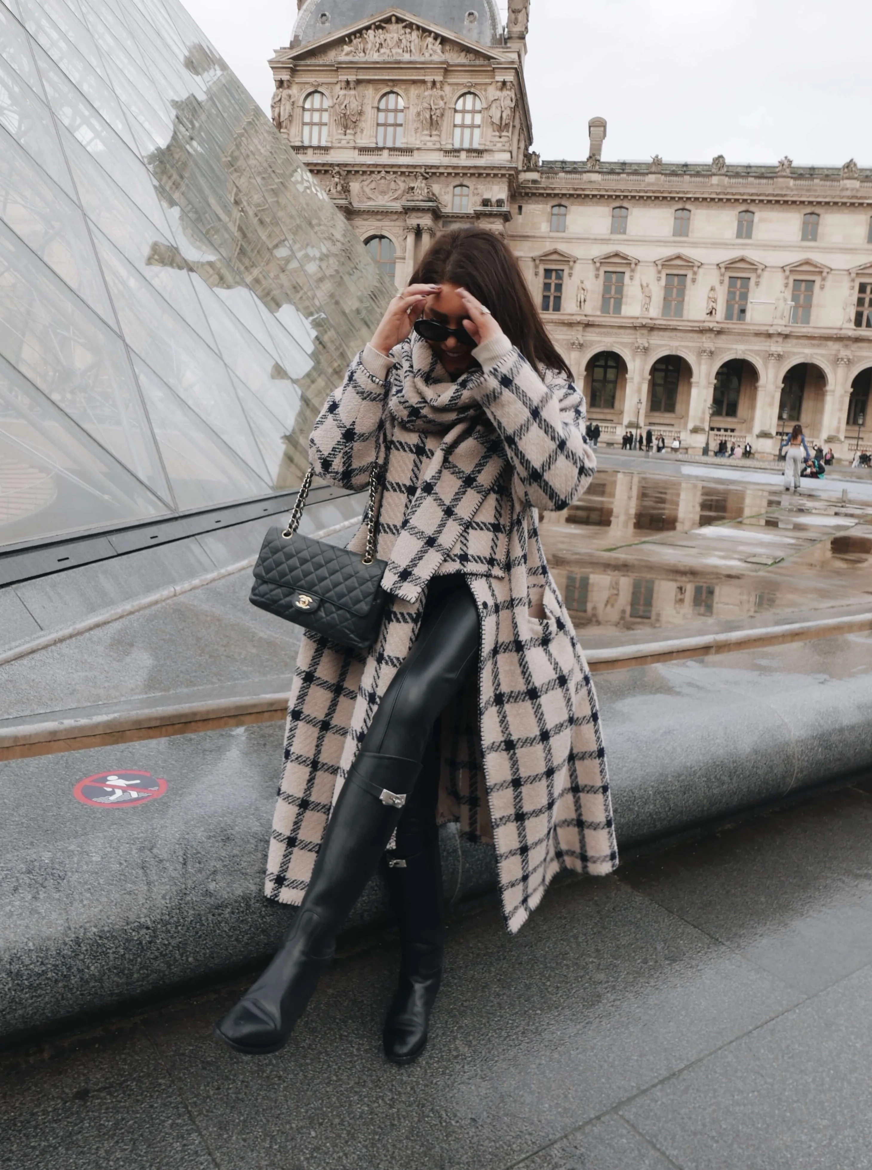 'BOHÉME' LONGLINE BLANKET STITCH OVERCOAT BEIGE - Image 2