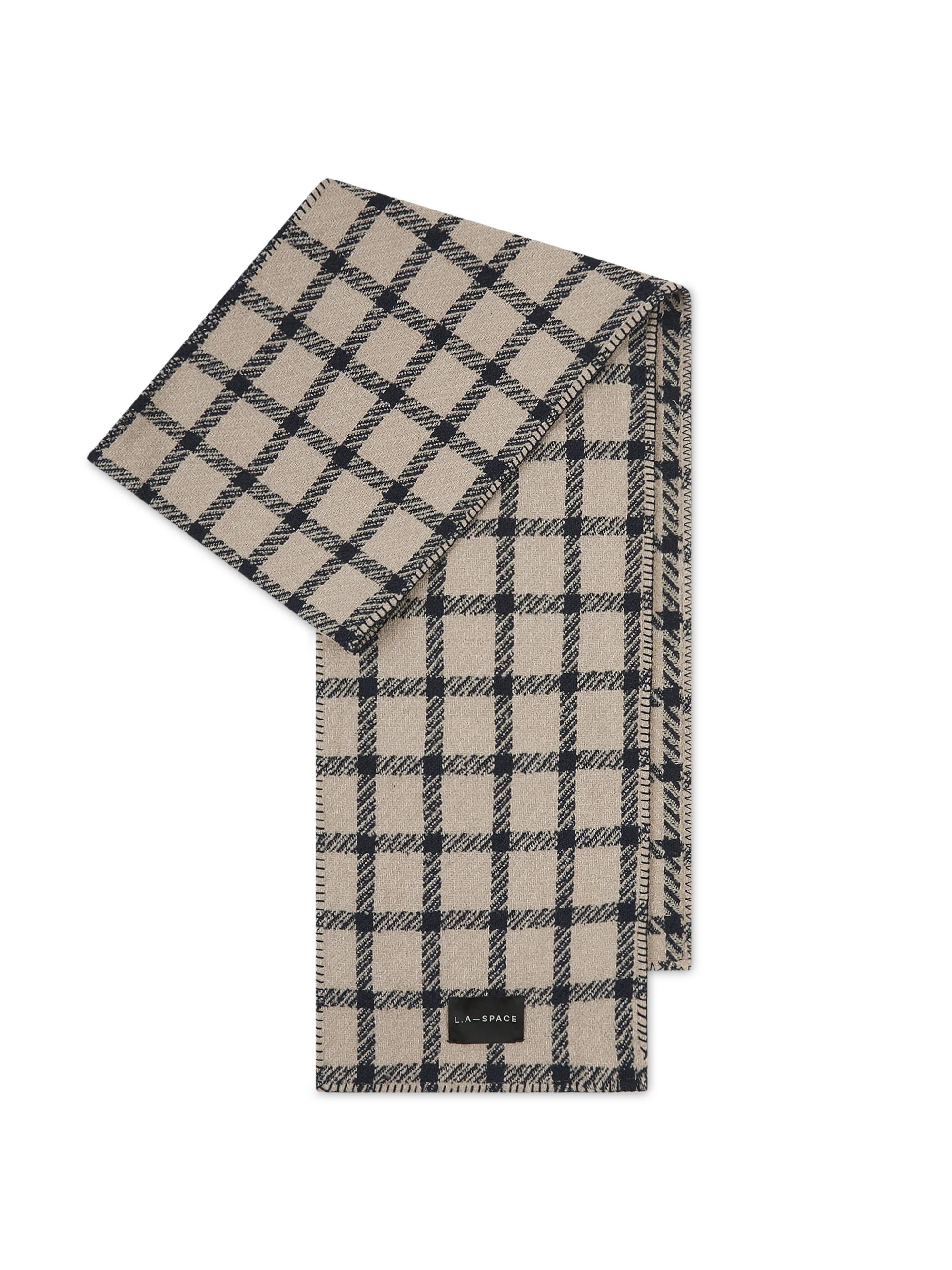 'BOHÉME' LONGLINE BLANKET STITCH OVERCOAT BEIGE - Image 8