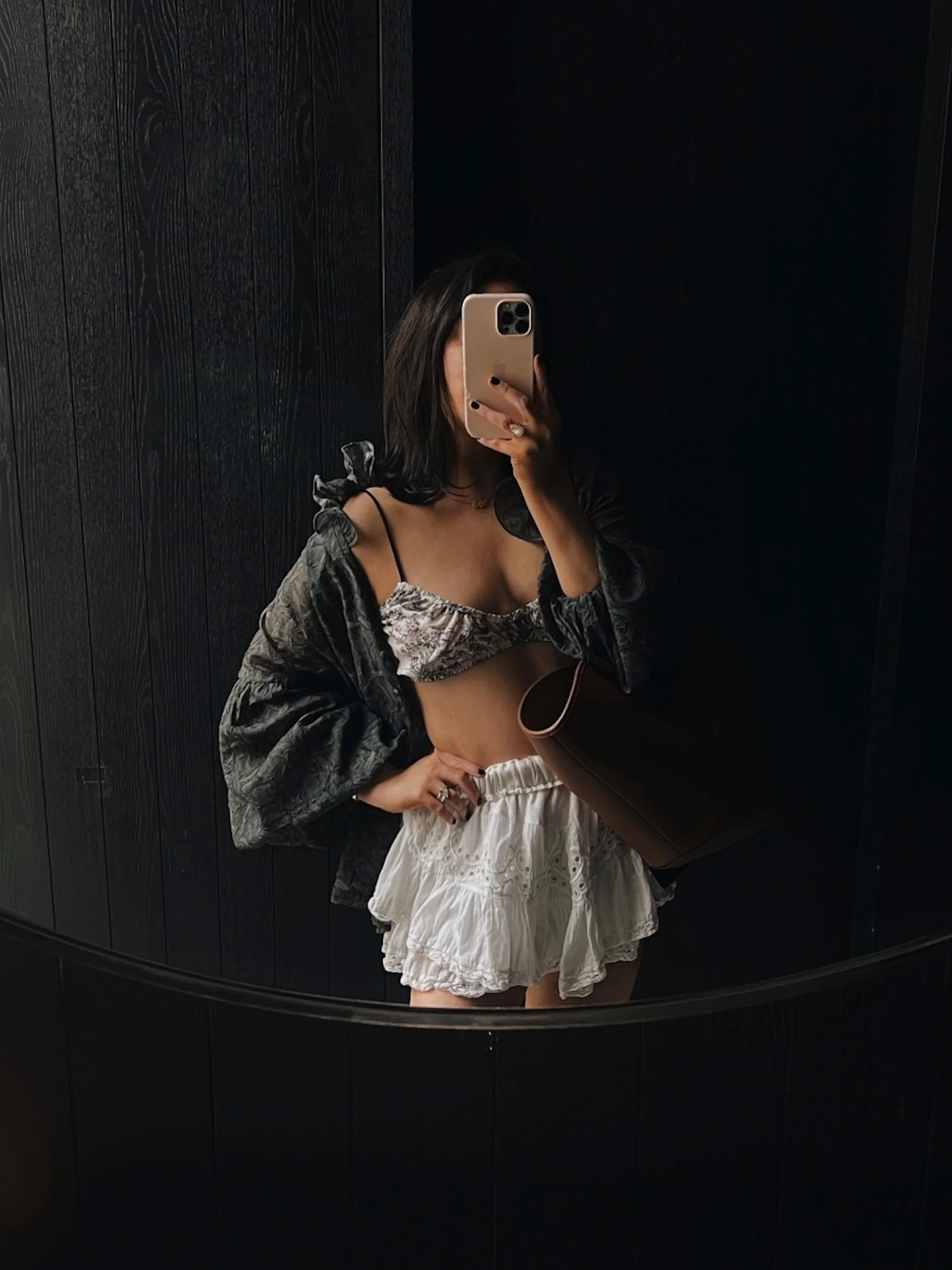 'BELLE' SHEER CRINKLE BLOUSE SLATE GREY - Image 2