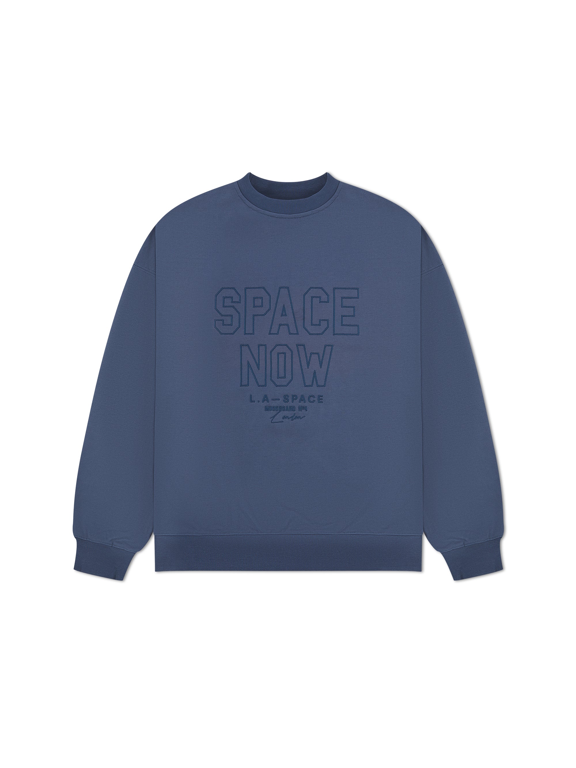'SPACE NOW' EMBROIDERED SWEATSHIRT NAVY - Image 5
