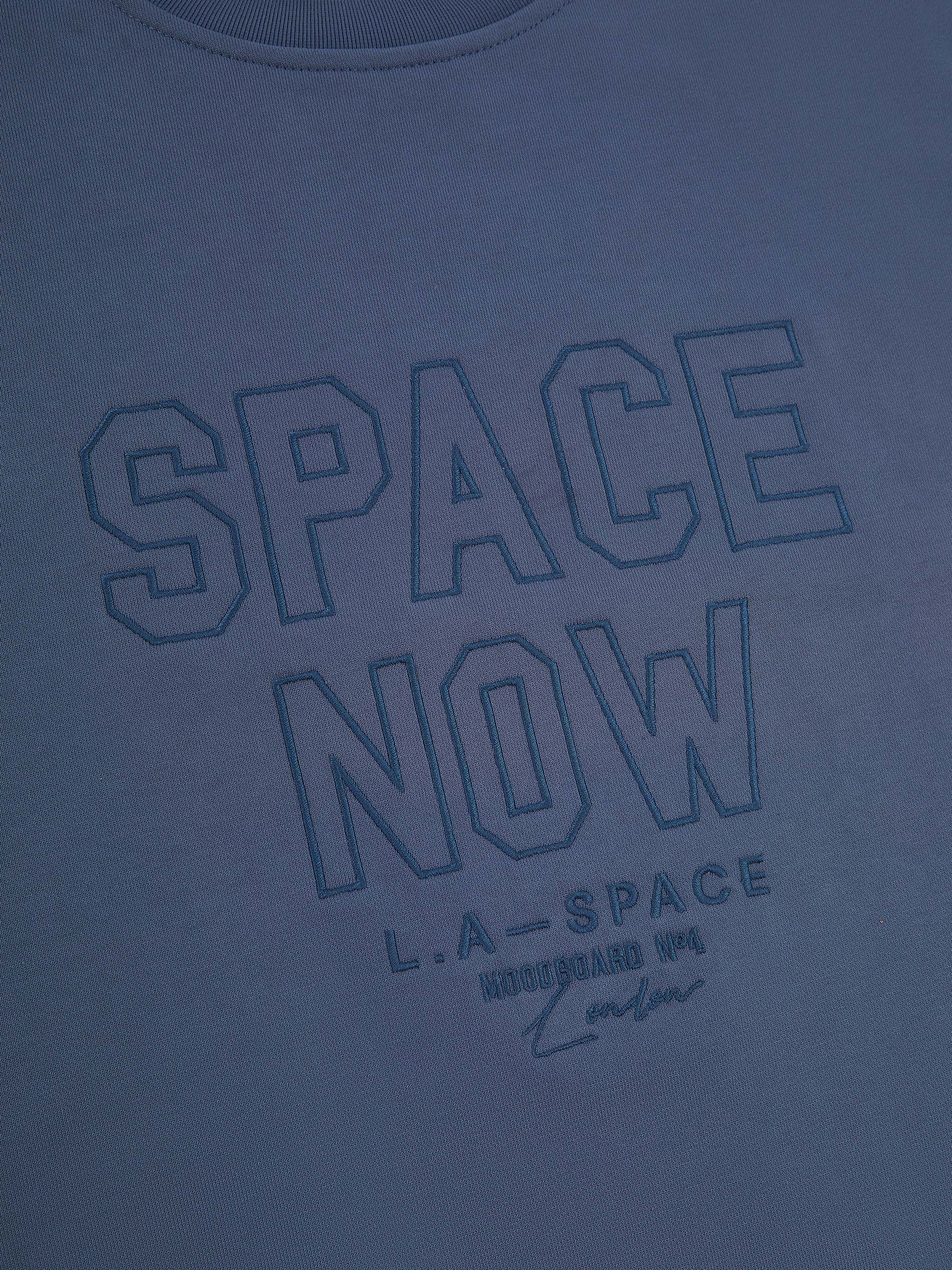 'SPACE NOW' EMBROIDERED SWEATSHIRT NAVY - Image 7