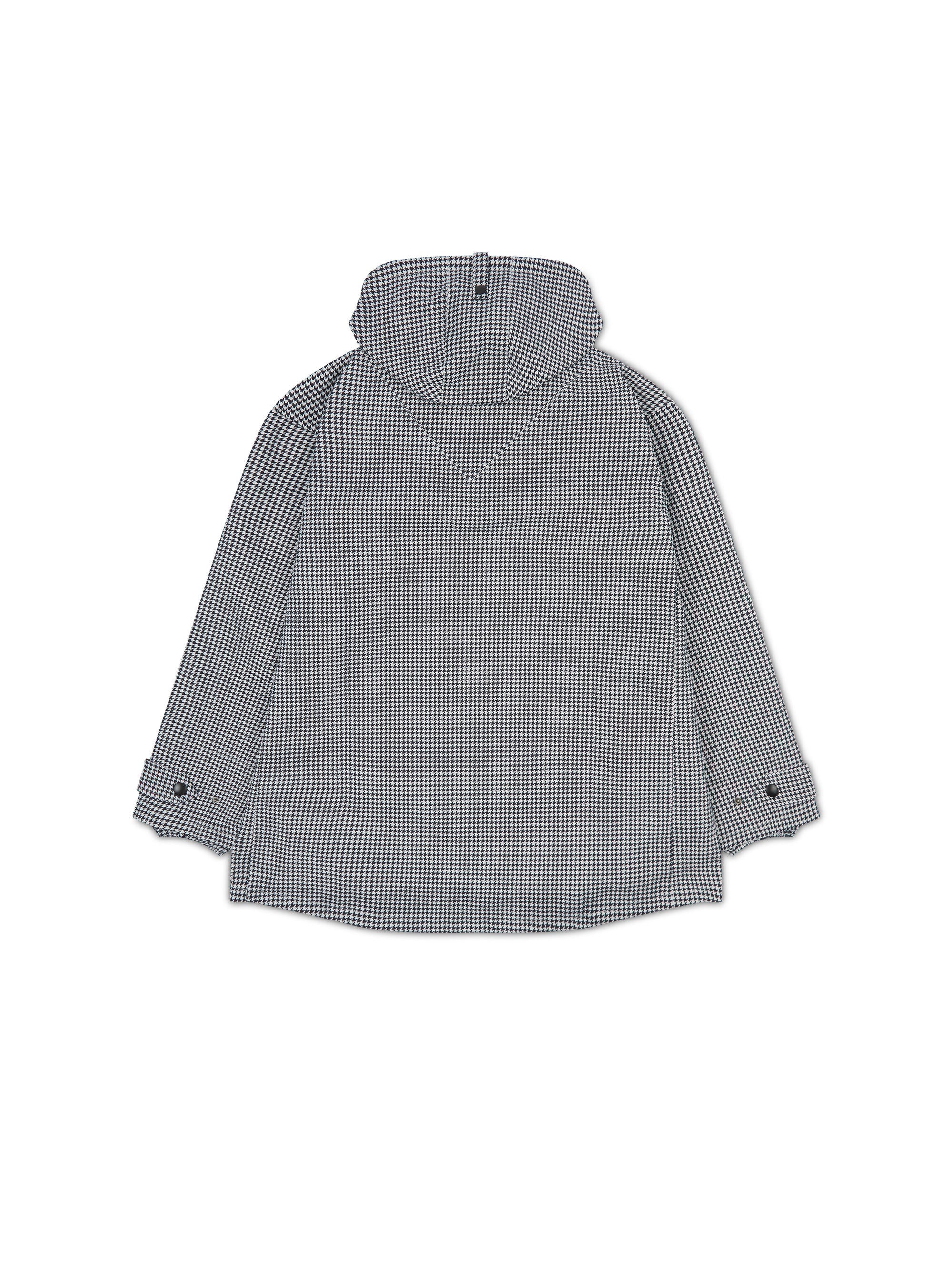 'VERMONT' HOUNDSTOOTH PRINTED OVERSIZED HOODED ANORAK BLACK - Image 7