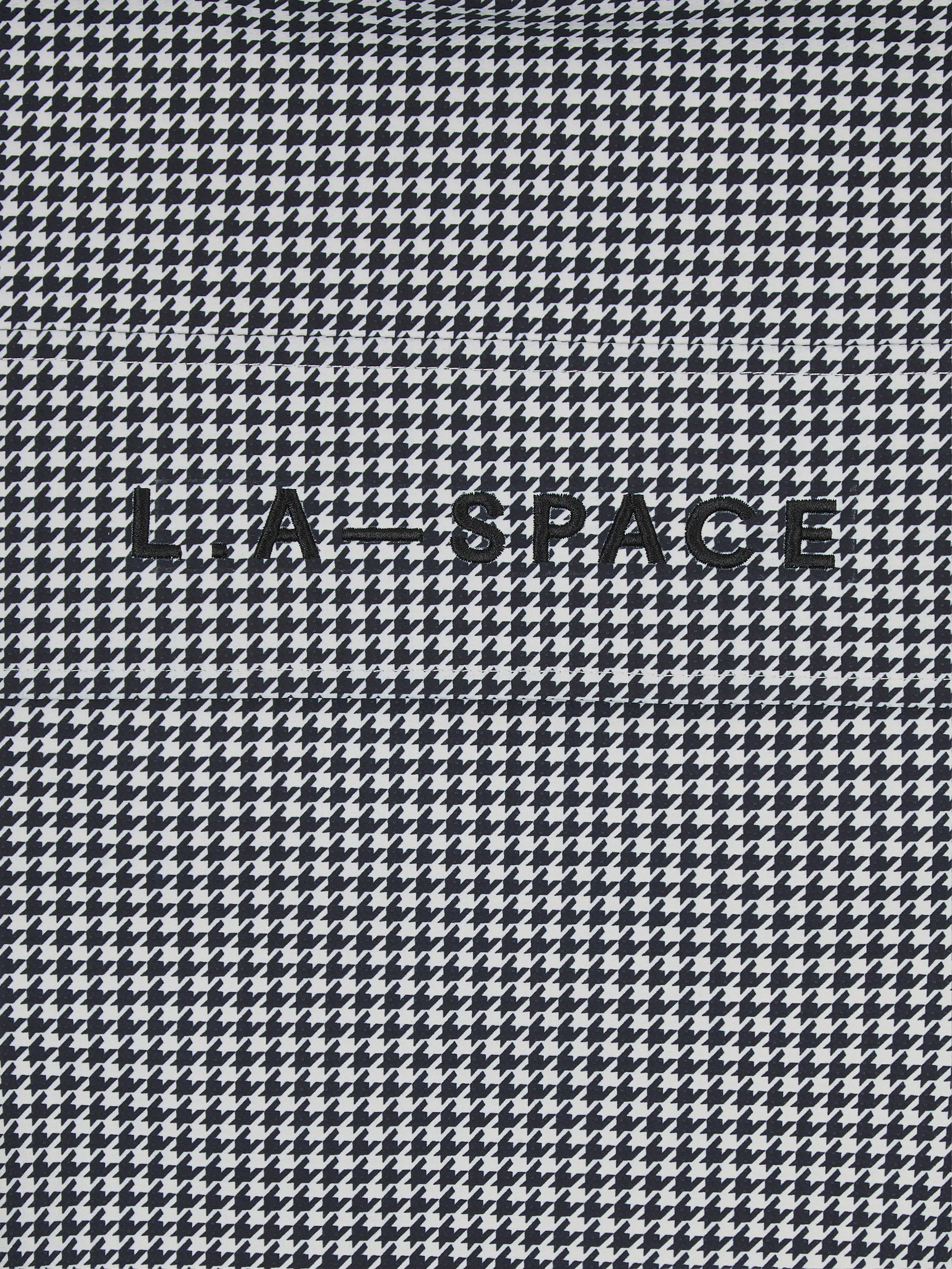 'VERMONT' HOUNDSTOOTH PRINTED OVERSIZED HOODED ANORAK BLACK - Image 8